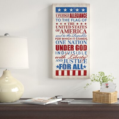 Pledge of Allegiance' Textual Art on Wrapped Canvas -  Winston Porter, CC9D4E2FAAB64C20BB4CCA89BE7FAAF3