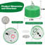 12 Pack LED Tea Lights, Green Light, Green Base