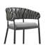 Tabouret de bar 30 po Zaren avec structure en métal noir, siège en tissu gris et dossier en similicuir