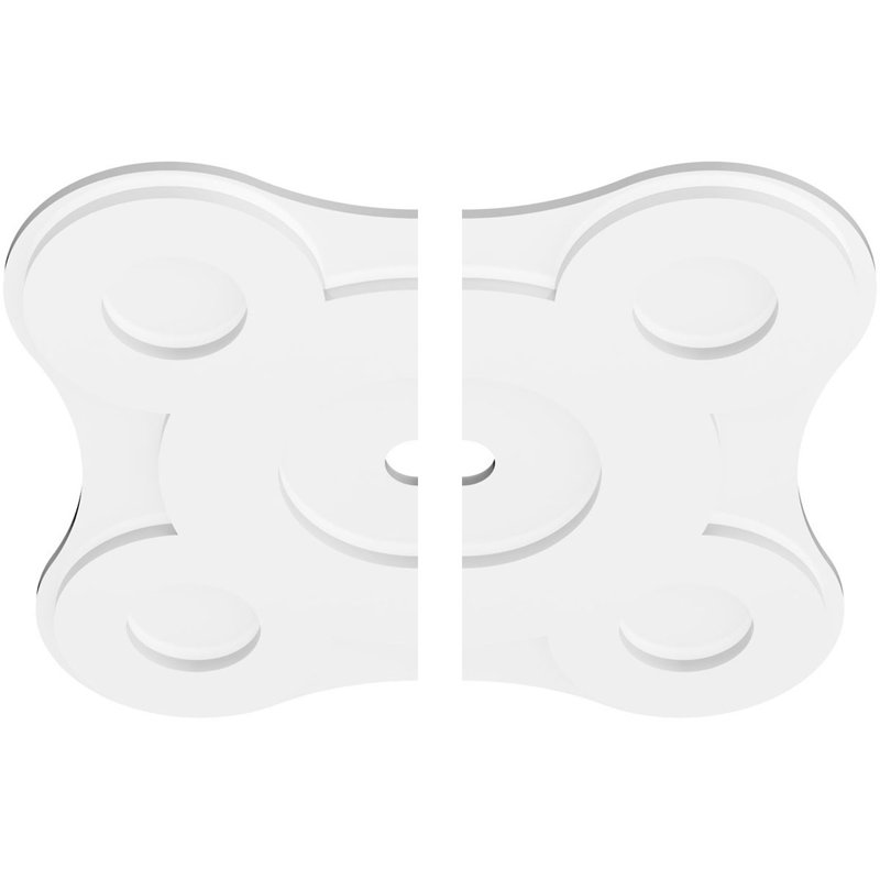 Médaillon de plafond contemporain en PVC de qualité architecturale 24 pi x P 2 po x P 8 1/4 po x P 1 po