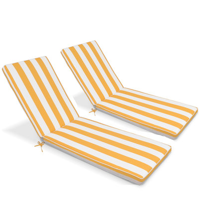 Ensemble de 2 coussins de chaise longue pour l'extérieur