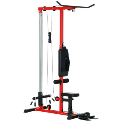 Cable Machine, 55.0"L x 42.5"W x 77.5"H, Steel, 1 Pc, Black, Multi-exercise Cable Station: Build and sculpt your muscles, providing many ways for