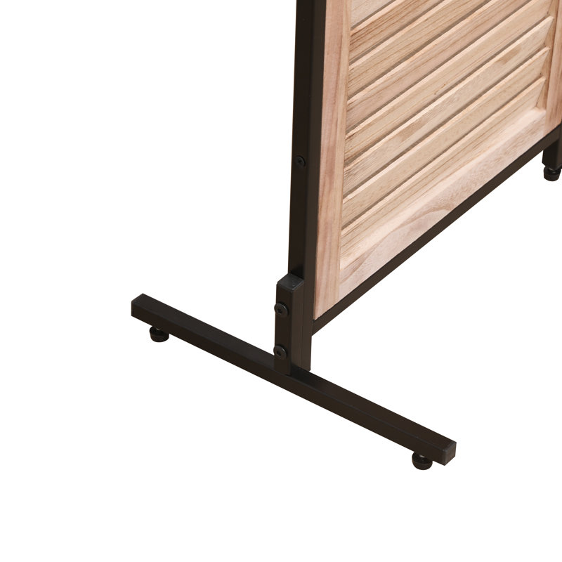 Natural Wooden Folding Privacy Screen