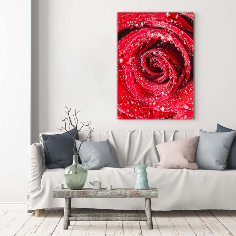 Red Rose - Wrapped Canvas Print