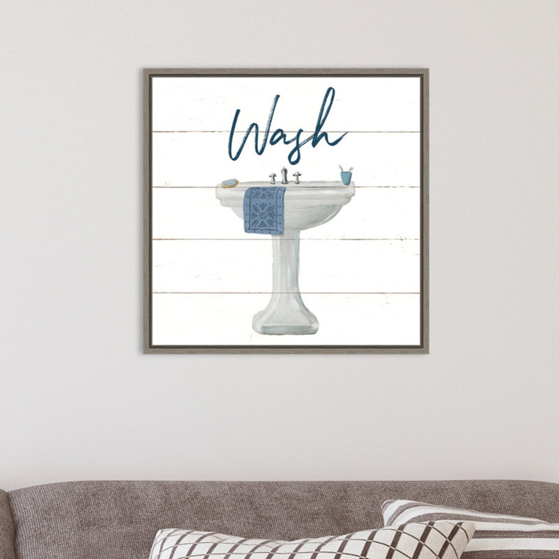 Reproduction d’art sur toile, "Cottage Bath I" par Wild Apple portfolio