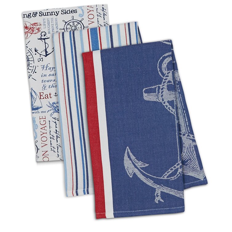 Set of 3 Kitchen Dish Towels, Tea Towels 18x28, Washable Drying