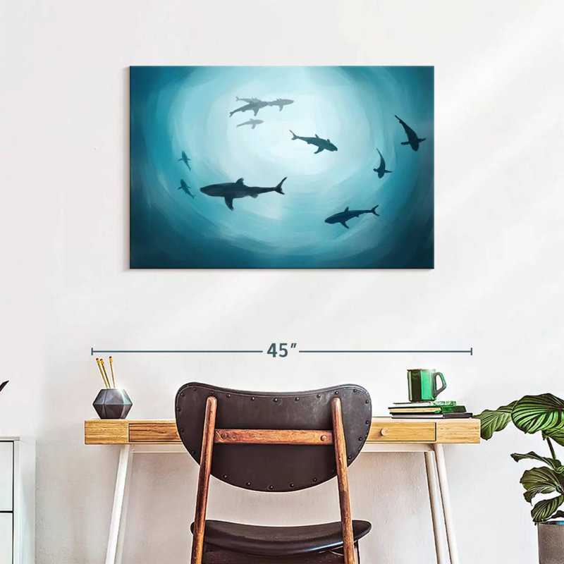 Shark Silhouette, 24" H x 36" W