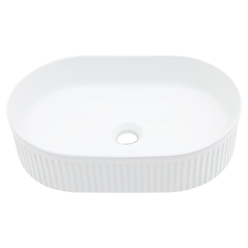 Lavabo vasque de salle de bain en céramique blanche - 19,47 x 12,14 po, moderne, accessoire de comptoir à teinture blanc ovale moderne, poids du colis