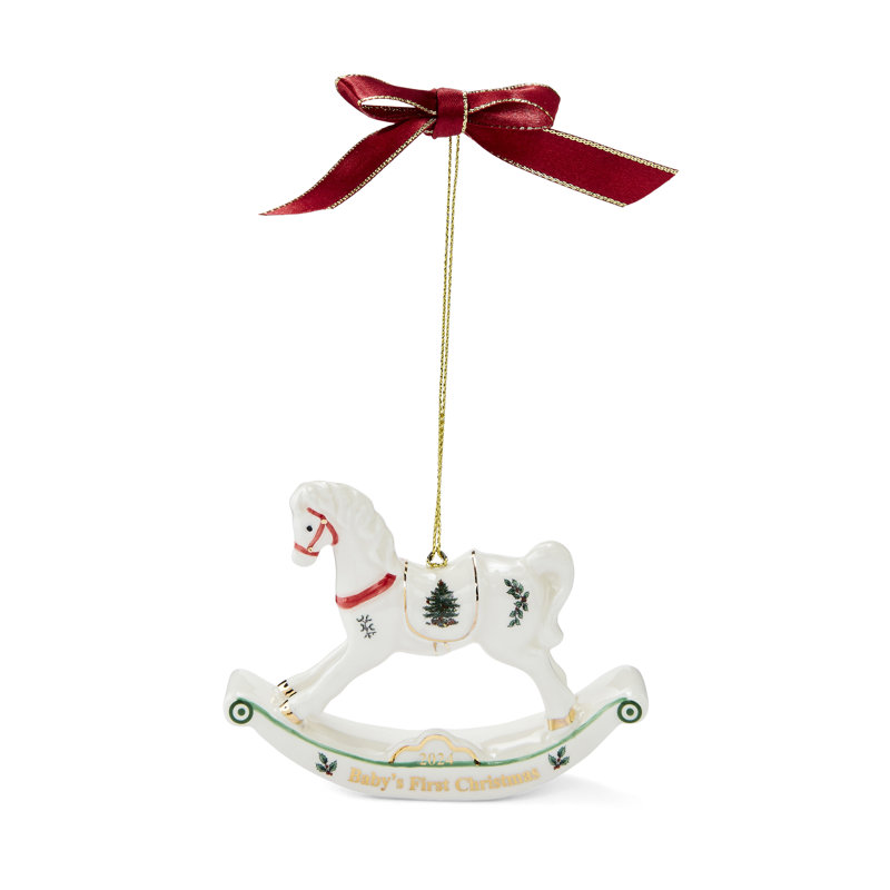 Rocking Horse Ornament Dated 2024