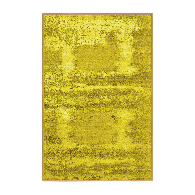 Tapis Mid-Century modernes 26 jaunes