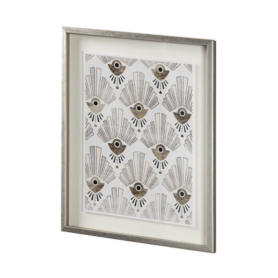 «Deco Patterning I» par Victoria Barnes a, reproduction d'art encadrée texturée matte sous verre