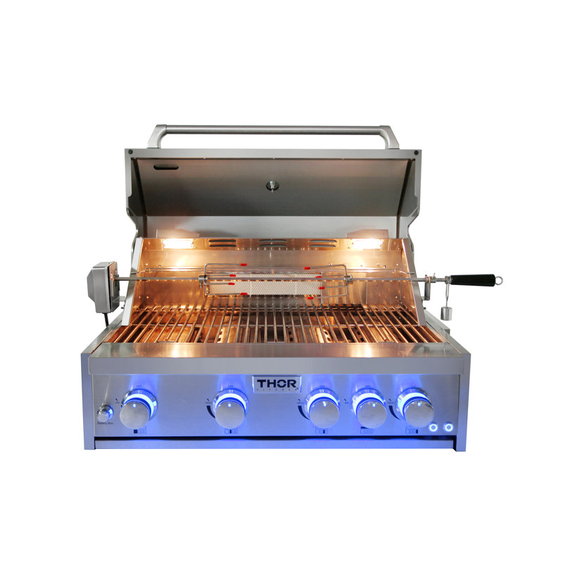 Barbecue au propane à 4 brûleurs avec brûleur latéral Thor Kitchen