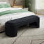 65" W Modern Minimalist Curved Upholstered Bench-1813952439