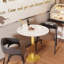 Whitnash Round Marble Top Metal Base Dining Table-64435000-64435002