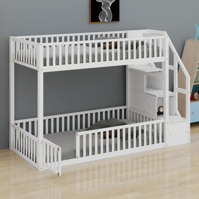 Floor Bunk Bed, Stairs With Storage