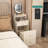 3 in 1 Vanity Desk With mirror and light ,Small makeup vanity set with charging station, With 2 drawers and open storage space, with upholstered stool, Compact Dressing Table Writing Desk for Small Sp-1378135030