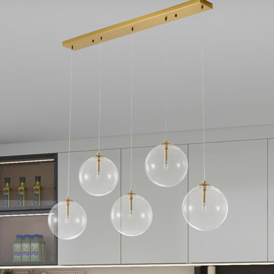 5-light Linear Kitchen Island Chandelier