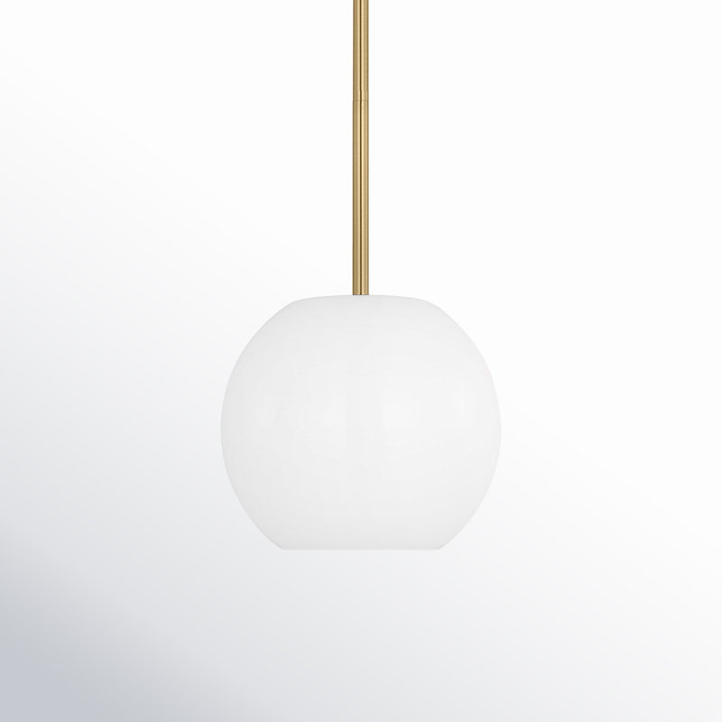 Luminaire suspendu simple à 1 lumière Frans, Or, Non