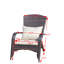 Chaise de patio avec coussins (coussin beige)
