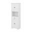 Grande armoire de salle de bain avec quatre portes, grand espace de rangement ouvert, armoire de rangement supérieure