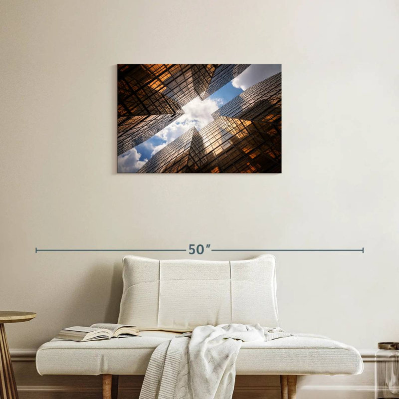 Lilie Glass Skyscrapers, 20" H x 30" W