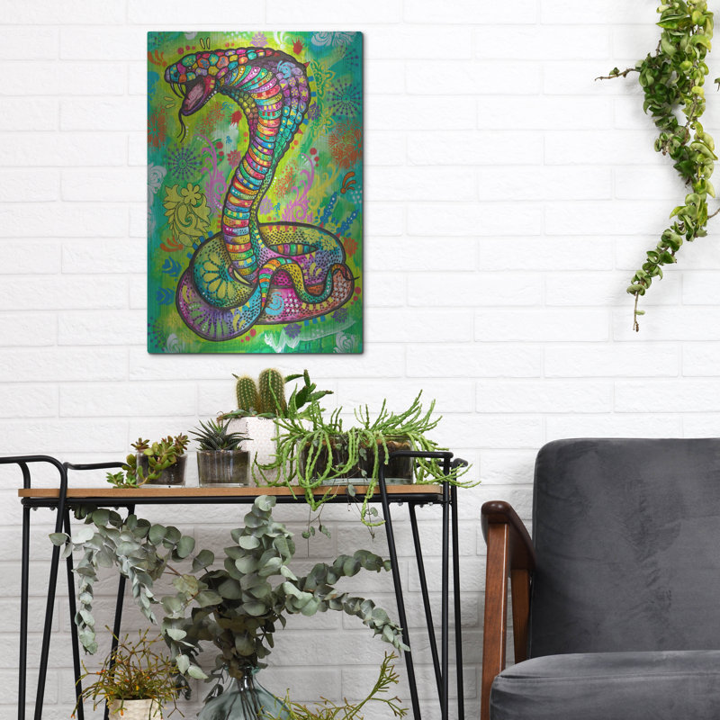 Red Barrel Studio® «Danger Noodle» par Dean Russo, art mural en métal, H 16 po x l 12 po