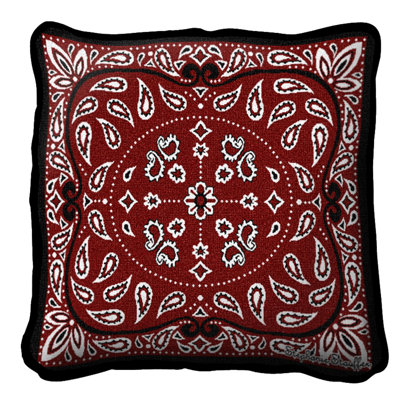 Coussin en coton Bandana