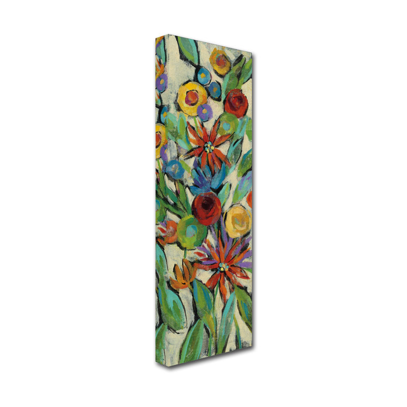 Reproduction d’art sur toile, "confetti floral III" par Silvia Vassileva, H 24 po x l 8 po x P 2 po