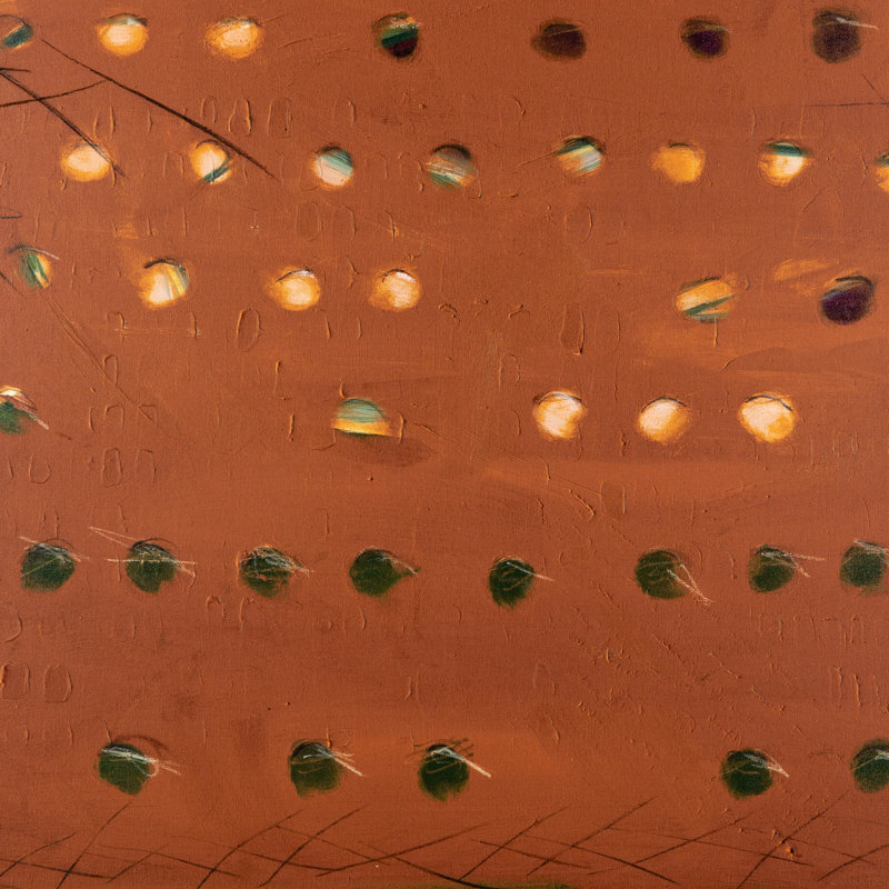 X Spot Rust Painting by Jamie Beckwith, 24" H x 36" W x 2" D