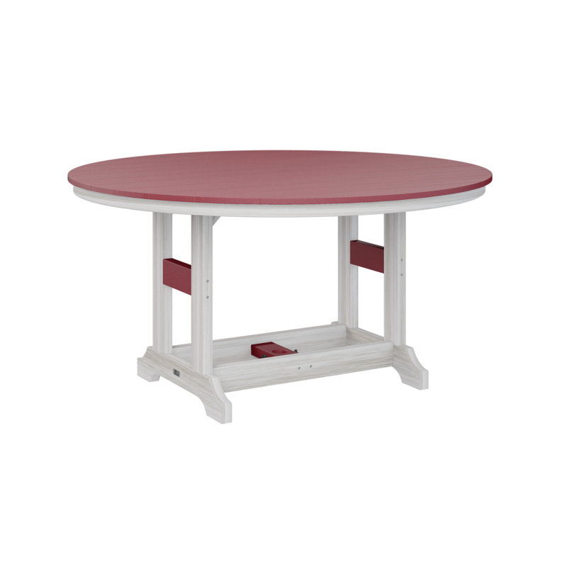 Table de bar ronde Berlin Classic, Rouge écarlate, Coquille de mer