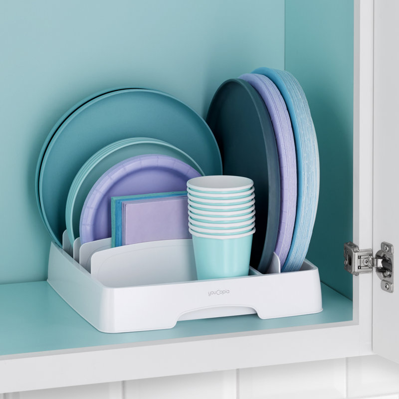YouCopia® StoraLid® Food Container Lid Organizer, Medium, Adjustable Plastic Lids Storage