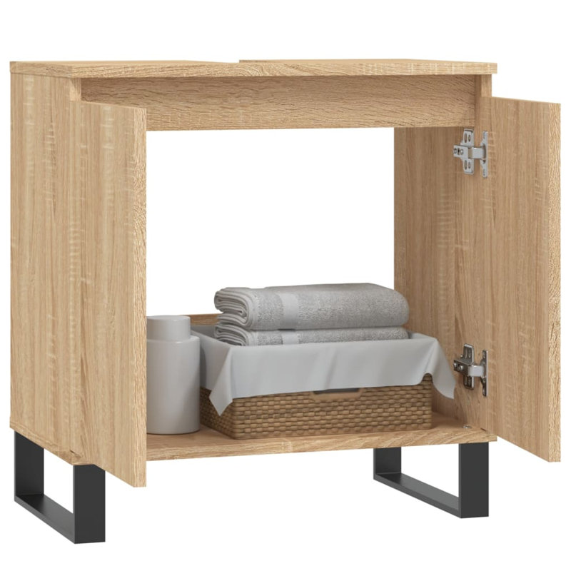 Mariapaula Floor Mounted Bathroom Cabinet, Sonoma Oak