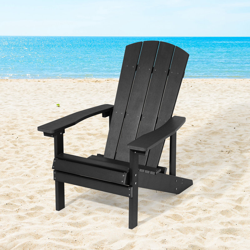 Chaise Adirondack en plastique Armenio, Noir