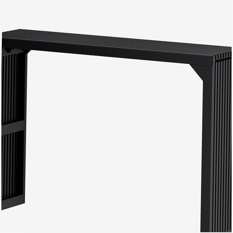 46" Solid Wood Narrow Side Table Black, Suitable for Living Room, Foyer