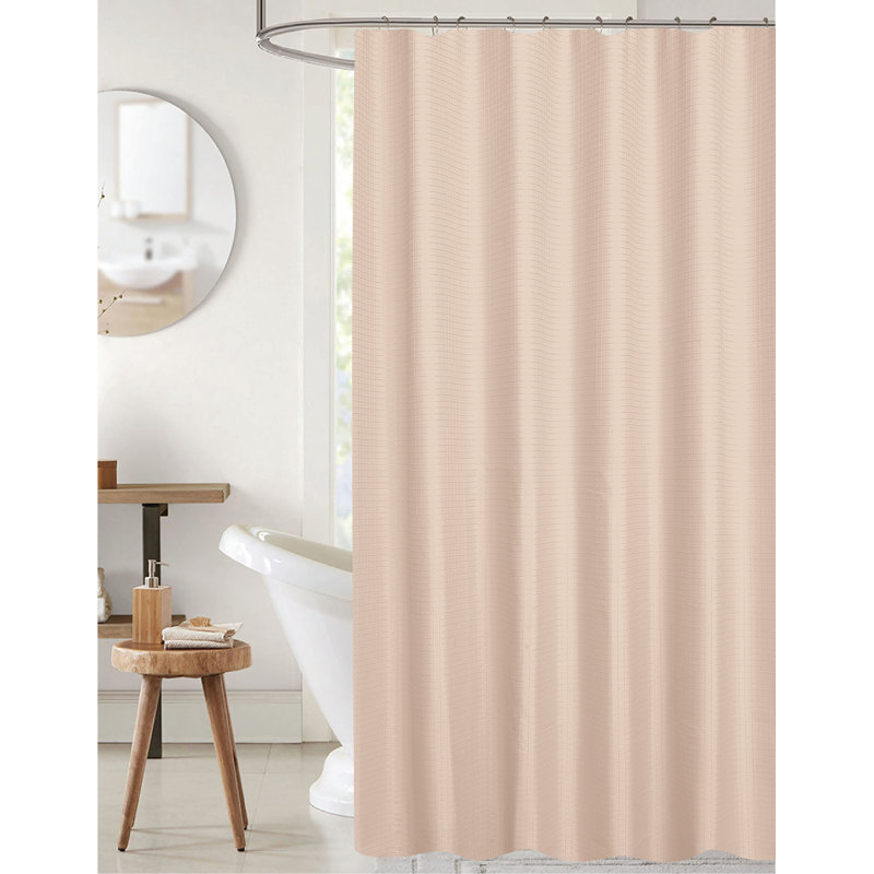 Rideau de douche Bliss Waffle, Rosé