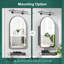 51cm Wx 80cm H x 11.5cm D Arched Bathroom Medicine Cabinet with LED Mirror-1255608043