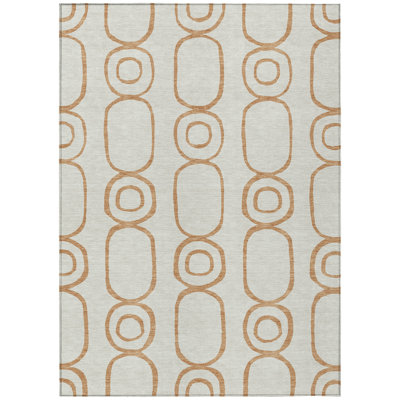 Machine Washable Indoor/Outdoor Chantille ACN2344 Geometric Rug