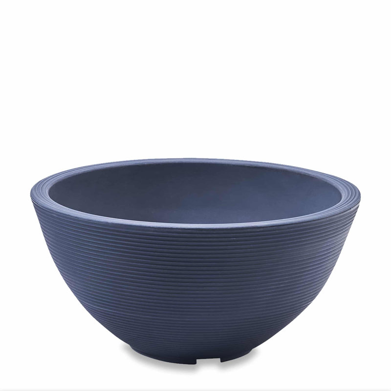 Delano Pot Planter, 13" H x 26" W x 26" D, Midnight Blue