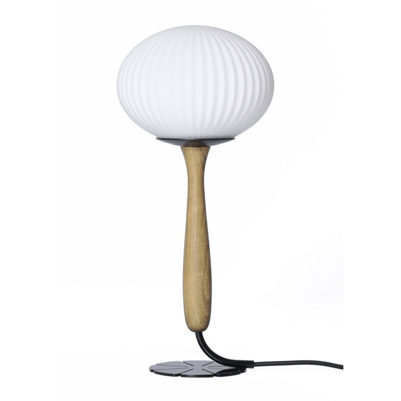 Opulus Table Lamp, Natural Oak, 17" H x 8" W x 8" D