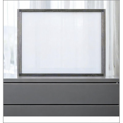Jehoram Gray Finish Mirror with Durable Composite Wood and MDF, Perfect for Modern and Timeless Decor.