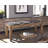 Fabric Upholstered Accent Bench Black and Natural