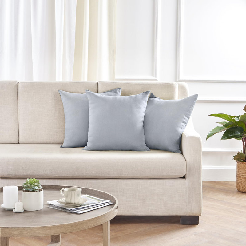 Montauk - 100% Pure Linen Pillow Cover, Dusty Blue
