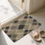 Geometric Diamond Check Doormat for Outdoor and Indoor, 36 x 24 inch