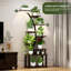 9 support à plantes d'intérieur de 63,6 po avec 5 lumières de croissance réglables, gradation à 10 niveaux, 3 options de minuterie, réglages de support pour surface d'eau, finition rouille