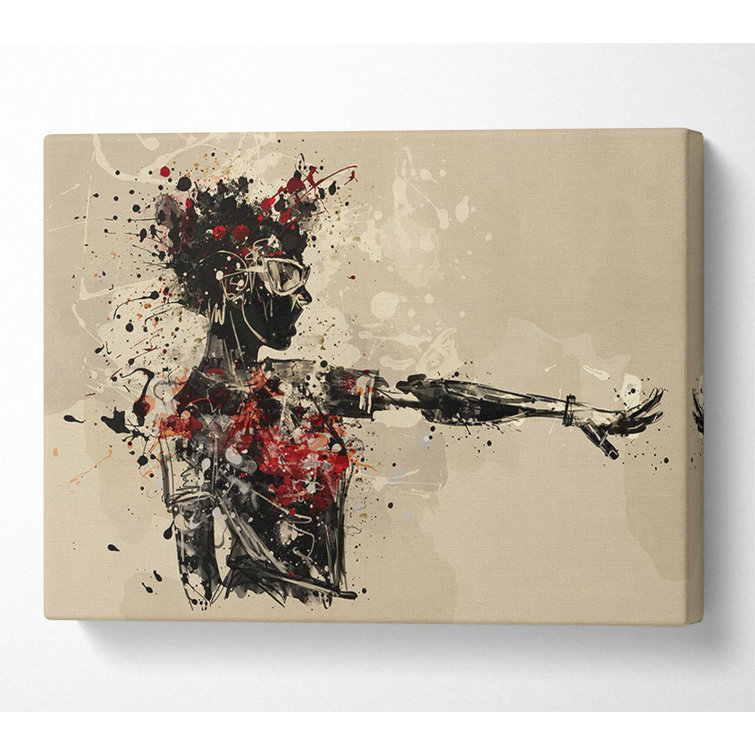 Stop Right There - Wrapped Canvas Print