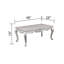 Table basse de style traditionnel en bois avec finition argentée