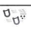 Ensemble de quincaillerie de porte de grange en fer à cheval de qualité supérieure avec rail pour portes 1 3/8 po-336479156-336479149