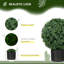 20.5'' Faux Topiary in Cement Pot,wood