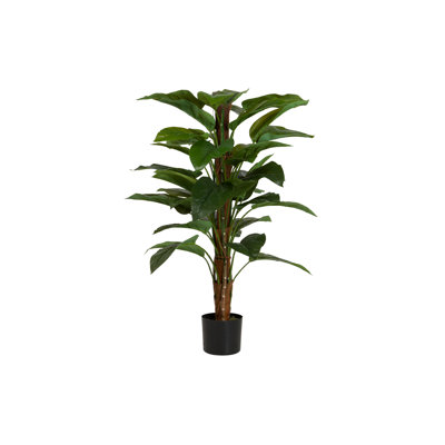 125 cm H Faux Banana Leaf Plant in Plastic Pot
