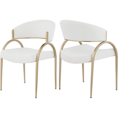 Chaise de salle à manger noire Privet, ensemble de 2